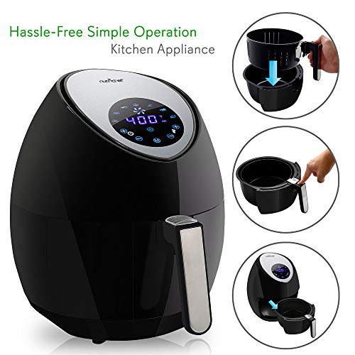 NutriChef Electric Hot Air Fryer Oven w/ Digital Display Big 3.4 Qt