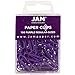 JAM PAPER Colorful Standard Paper Clips - Regular 1 Inch - Purple Paperclips - 100/Pack