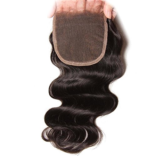 Unice-8A-Indian-Body-Wave-Free-Part-4x4-Lace-Closure-100-Unprocessed-Virgin-Human-Hair-Natural-Color-14inch-Free-Part-Closure