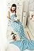 Coroler Stylish Queen Mermaid Blanket Extra Large Mermaid Tail Sleeping Bags With...