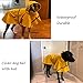 NACOCO Large Dog Raincoat Adjustable Pet Water Proof Clothes Lightweight Rain Jacket Poncho Hoodies with Strip Reflective (L, Yellow)