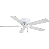 Minka-Aire F565-WH Mesa 52 Inch Flush Mount Low Profile Ceiling Fan in White Finish
