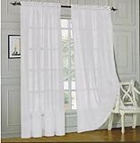 Elegant Comfort® 2 Piece Solid Sheer 60