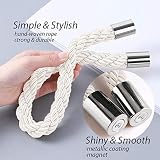 Pretty Jolly 2 Pack Magnetic Curtain Tiebacks Creamy White Modern Drape view 3