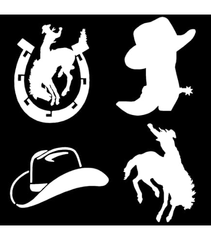 Cowboy Hat Vinyl Car Truck Laptop Window Decal Sticker US Seller