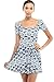 2LUV Women's Short Sleeve Mix Print Fit & Flare Skater Dress