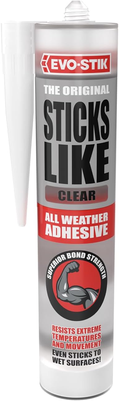 EVO-STIK Sticks Like Adhesive Clear 290ml All Weather Extreme Temperature