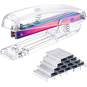 stapler rose gold acrylic office staples accessory pieces desktop 1000 novelty dragon desk maxdot multicolor