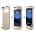 SAVFY Galaxy S7 Edge Charger Case, 5200 mAh Portable External Backup Battery Charger Cover Case Pack for Samsung Galaxy S7 Edge Rechargeable Power Bank Case (Gold)