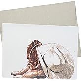 Whitman and Daughter Cowgirl Birthday Card - Western Thank You Cards - Cowboy Birthday Card - Premium Quality Blank Inside, 1 Folded Card, 5x7 Inches, Cowboy Hat & Boots in Wildflowers Design - 403