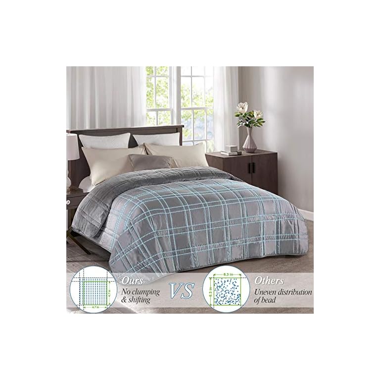 OMYSTYLE Warming & Cooling Weighted Blanket for Adult and Kids(15lb, 48