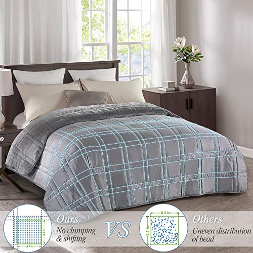 OMYSTYLE Warming & Cooling Weighted Blanket for Adult and Kids(15lb, 48