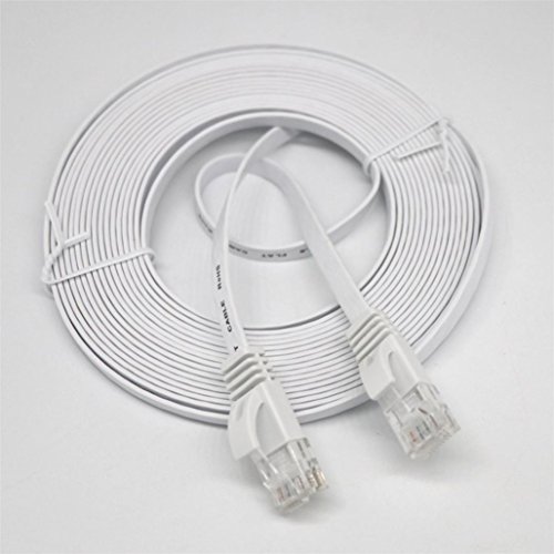 image for 1M/2M/3M/5M/10M/15M/20M RJ45 CAT6 Ethernet Network LAN Cable Flat UTP 