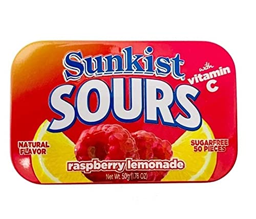 Sunkist Sours, Raspberry Lemonade, Vitamin C, Sugar