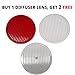Bright Eyes 3-Pack (2 Clear, 1 Red) Diffuser Lens - for Use with Bright Eyes 1200 Lumen Rechargeable Bike Lights. Can Also Be Used for Other Similar Bike Lights