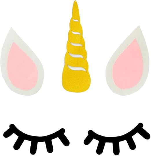 Amosfun Unicornio Flores De Papel Fondo De Flor Unicornio 3d Orejas De Cuerno Grandes Pestanas Diy Para Cumpleanos De Bebes Y Ninas Sin Flor Amazon Es Hogar