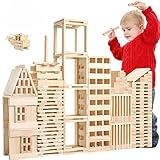 LOOBANI 100 Pcs Kids Toddlers Building Blocks Wooden Toys Set, Suitable for Boys & Girls Above 3 Years Old