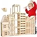 LOOBANI 100 Pcs Kids Toddlers Building Blocks Wooden Toys Set, Suitable for Boys & Girls Above 3 Years Old