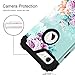 PIXIU iPhone 7 Case,iPhone 8 case, Heavy Duty Three Layer Hybrid Sturdy Armor High Impact Resistant Protective Cover Case for iPhone 7 8 Unique Patterns Peony