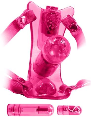 Femme Fatale Collection Jelly Climaxer Strap On Clitoral and Vaginal Stimulation for Women Waterproof, Pink