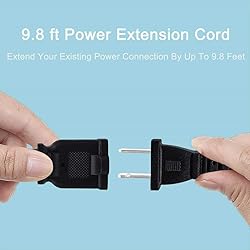 10ft 2 Prong Extension Cord, US Male/Female Power