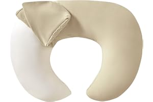 ESEN Nursing Pillow with Removable Cover, Ergonomic Breastfeeding Pillow Standard Size for Nursing Mother Support Bottle Feeding and Breastfeeding - White Pillow Insert - Fog Cover