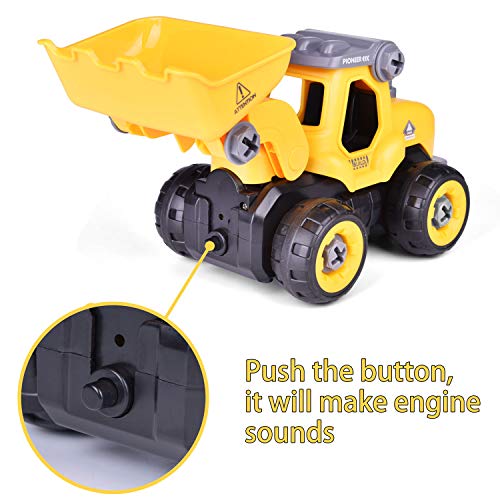 image for FunLittleToy DIY Electric RC Truck Car 3 in 1, Take Apart Construction