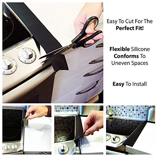 Linda's Essentials Silicone Stove Gap Covers (2 Pack), Heat Resistant