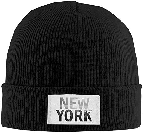 POINIU New York City Cuff toboggan Kniting Beanies Hats Wood Caps For Mens Womens Classic Unisex Winter Hat