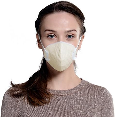 KANJEKANLE Reusable Antibacterial Dust Breathable Washable Respirator Sport Face Masks,Superfine Silver Fiber Material,for Adult White