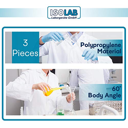 image for ISOLAB USA - Multipurpose Plastic Lab Funnels Laboratory Clear White P