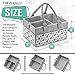 Baby Diaper Caddy Organizer for All Changing Table Necessities. Unisex - Large, Sturdy, Quality w/ 10 Outer Pockets, Regular and Travel Handles, Double Bottom - Bonus Small Item Wallet - Gray Hearts