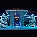 Excelvan Safe Low Voltage 8 Modes 500 LEDs 100m/328ft Dimmable Fairy String Lights with Transparent String for Bedroom Patio Garden Gate Yard Party Wedding Christmas Decoration, White+Blue