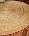 Natural Area Rugs - Round Jute Rug, Elsinore Collection, Hand Braided, Earth Friendly Natural Fiber Rug, Handmade & Reversible, Beige 5 ft