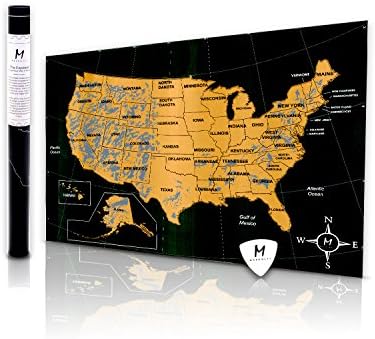 Mascolti USA Scratch Map (Black)