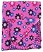 Soft Fleece Receiving Baby Blanket 30x30 Inches by bogo Brands Purple Flower Print