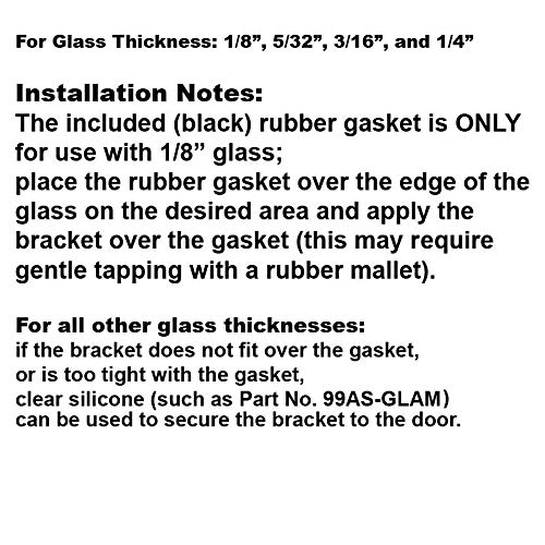 Bright Chrome Shower Door UChannel with Metal Strike and Set