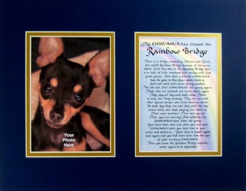Chihuahua Rainbow Bridge Bereavement Memorial Keepsake Wall Hanging Gift Made in the USA