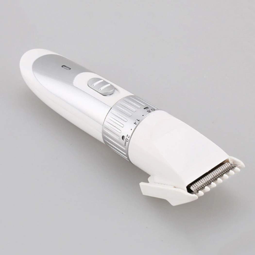 biuday Cortadoras de cabello eléctricas para hombres, batería/máquina de afeitar eléctrica recargable Trimmer para adultos y niños Kits de herramientas de corte de cabello sin cable (Plata)