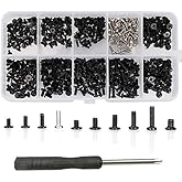 HanTof 500pcs M2 M2.5 M3 Laptop Screws Kit, SSD M.2 Screws, Phillips Flat Head Tiny/Small Machine Screws Set for Electronics 