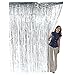 ZagGit Set of 2 Metallic Silver Foil Fringe Party Decoration Door Curtains, 3 x 8 Feet