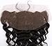 Brazilian Hair Deep Wave Lace Frontal Closure 13x4 Free Part with Baby Hair Bleached Knots Natural Color