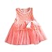 Weixinbuy Baby Girls Lace Sleeveless Formal Bowknot Party Dresses
