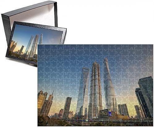 Photo Jigsaw Puzzle of Skyscrapers of Lujiazui, Shanghai World Financial Center, Jin Mao Tower and