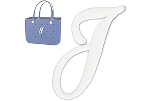 TOYORK Letter Charms for Bog Bag,Decorative Alphabet Bogg Bag Accessories Lettering Insert Charm Compatible with Bogg Bag Original Models,Charms for Rubber Beach Tote Bag White J