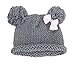 zefen Bestknit Baby Girls Pompom Hat Props Crochet Knitted Pom Pom Hat Bow Beanie Small Gray