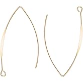 BENECREAT 20 PCS 18K Gold Plated V-Shaped Ear Wires, Jewelry Findings for DIY Earrings, Dangle Hooks, Handmade Beaded Earrings, French Hook Earring Accessories