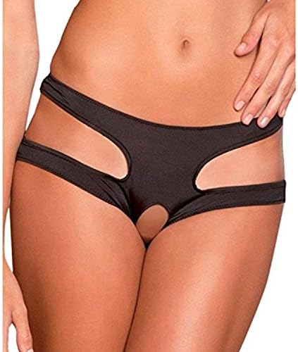 luckyemporia Ladies Underwear Panties Knickers Black Crotchless Thongs Briefs Ladies Women Lingerie