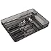 Finnhomy 6-Compartment Mesh Utensil Tray Kitchen Cutlery Drawer Organizer Silverware Storage Tray Espresso Brown