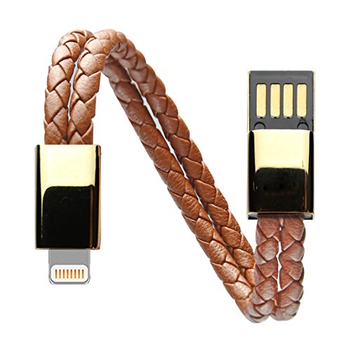 Pulsera-USB-Cable-de-Carga-Pulsera-Corto-Cables-de-Datos-porttil-de-Cuero-Cable-de-Carga-Brown-72-marrn